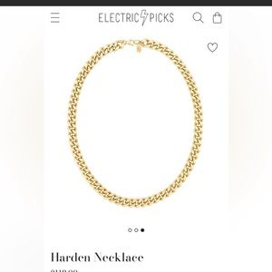 Electric Picks Harden Necklace 14” with 2” extender